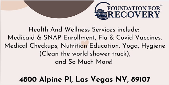 Foundation for Recovery: Health and Wellness Services