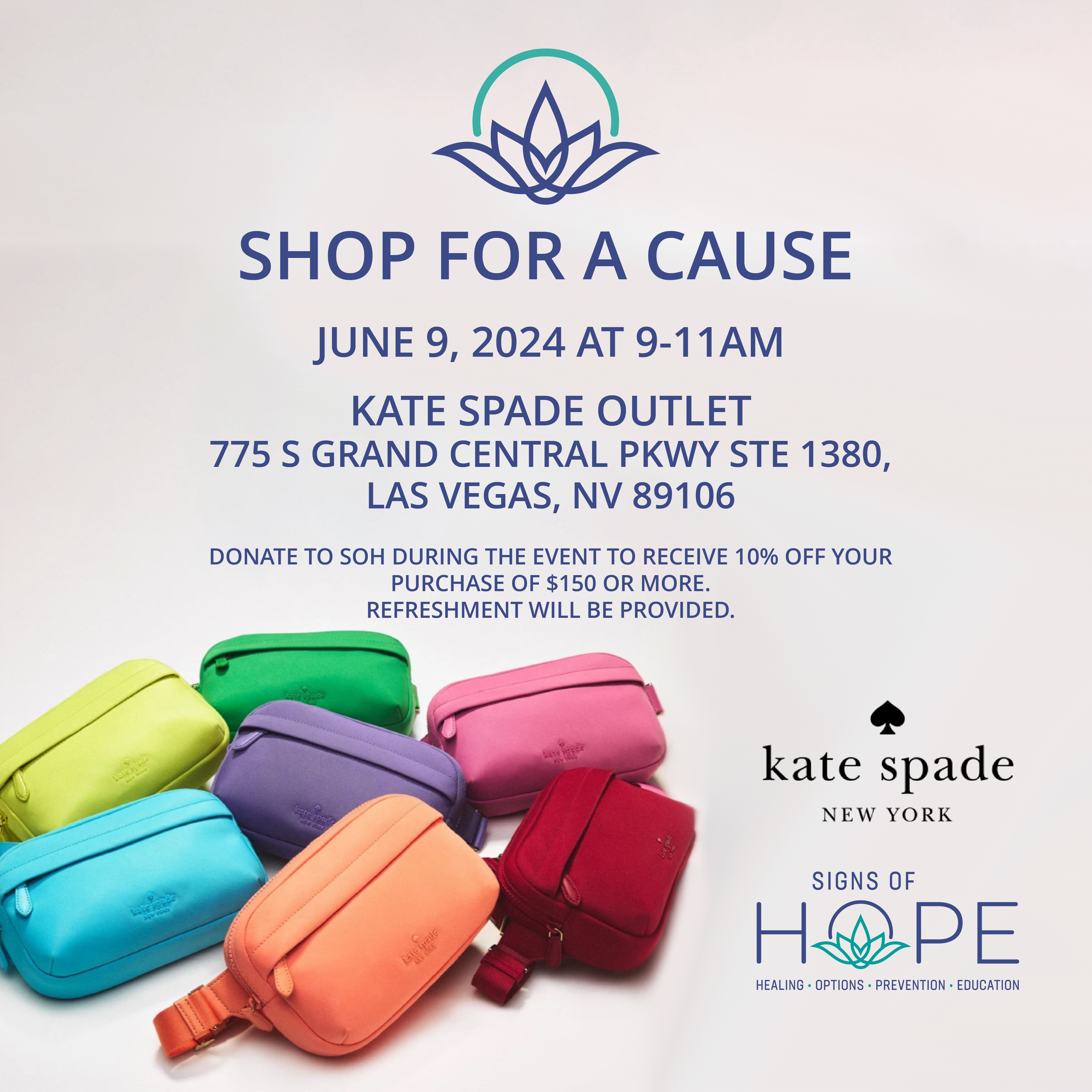Shop for a Cause Kate Spade Flyer